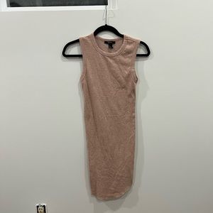 LIGHT BABY PINK SLEEVELESS BODYCON DRESS
